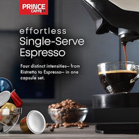 Prince Caffe Espresso Pods – 4 Flavor Variety Pack – Intensity 7-10 Medium to Dark Roast Coffee Capsules – Compatible with Nespresso, Pods for Original Line Machines – 4 x 10 Pack (40 Count)