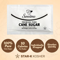 Sweetmo Sugar Packets 1000 Count – Pure Cane White Granulated Sugar Packets, Individual Wrapped, Bulk Packets for Coffee, Restaurants, Office, Cafés & Food Service