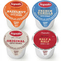 Coffee Creamer Singles Variety Pack- 150 Count - 4 Flavors Half & Half, Hazelnut, French Vanilla, Original– Non-Dairy Creamers for Coffee, Tea, Office, Home, Bar & Gifting