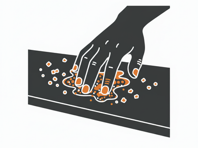 Sticky Sugar Granules Coating Your Shelf
